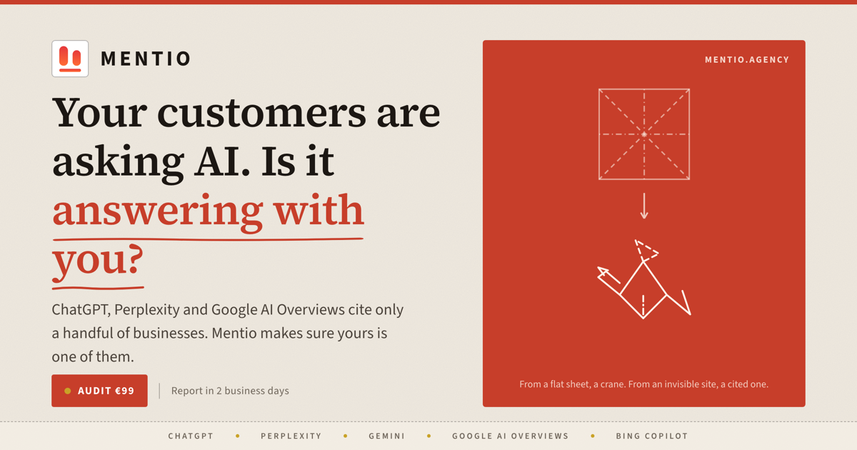 Screenshot of mentio.agency